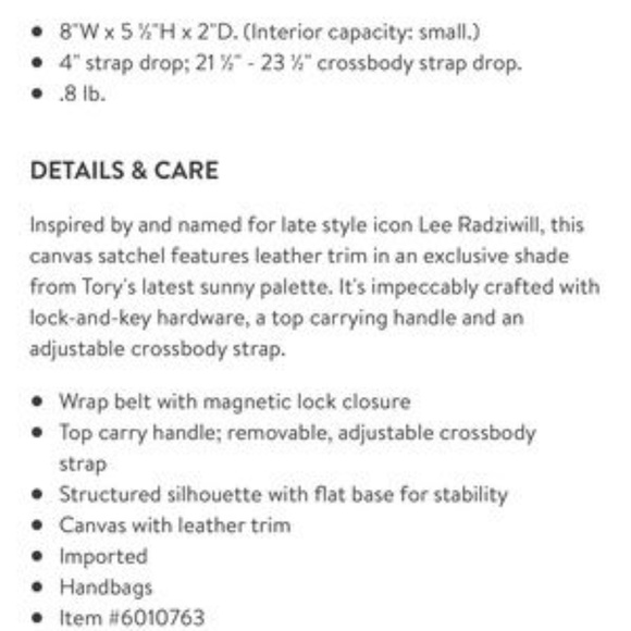 NWOT Tory Burch Lee Radziwill Petite Bag - Picture 4 of 11